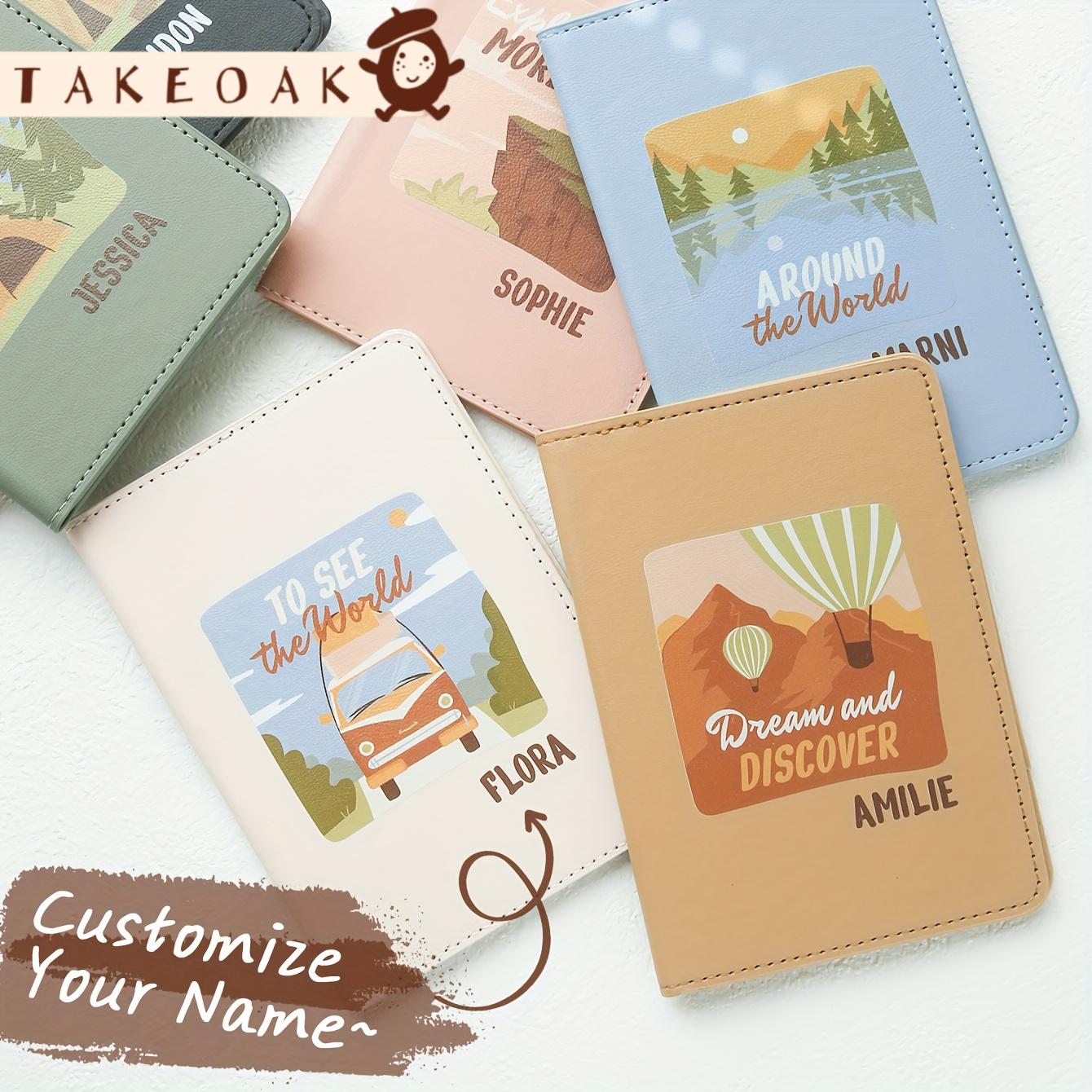 Outdoor Adventure Names - Personalizowany Skórzany Portfel na Paszport z