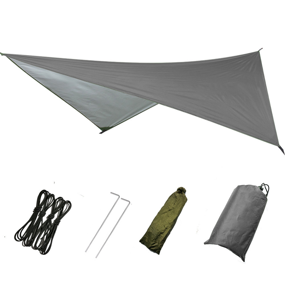Hammock Rain Tarp - Najwyższej jakości plandeka kempingowa 230*210cm, srebrna,