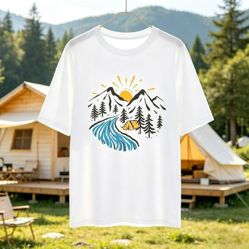 Outdoor Adventure Tent - „Przygoda Czeka” Koszulka z grafiką namiotu