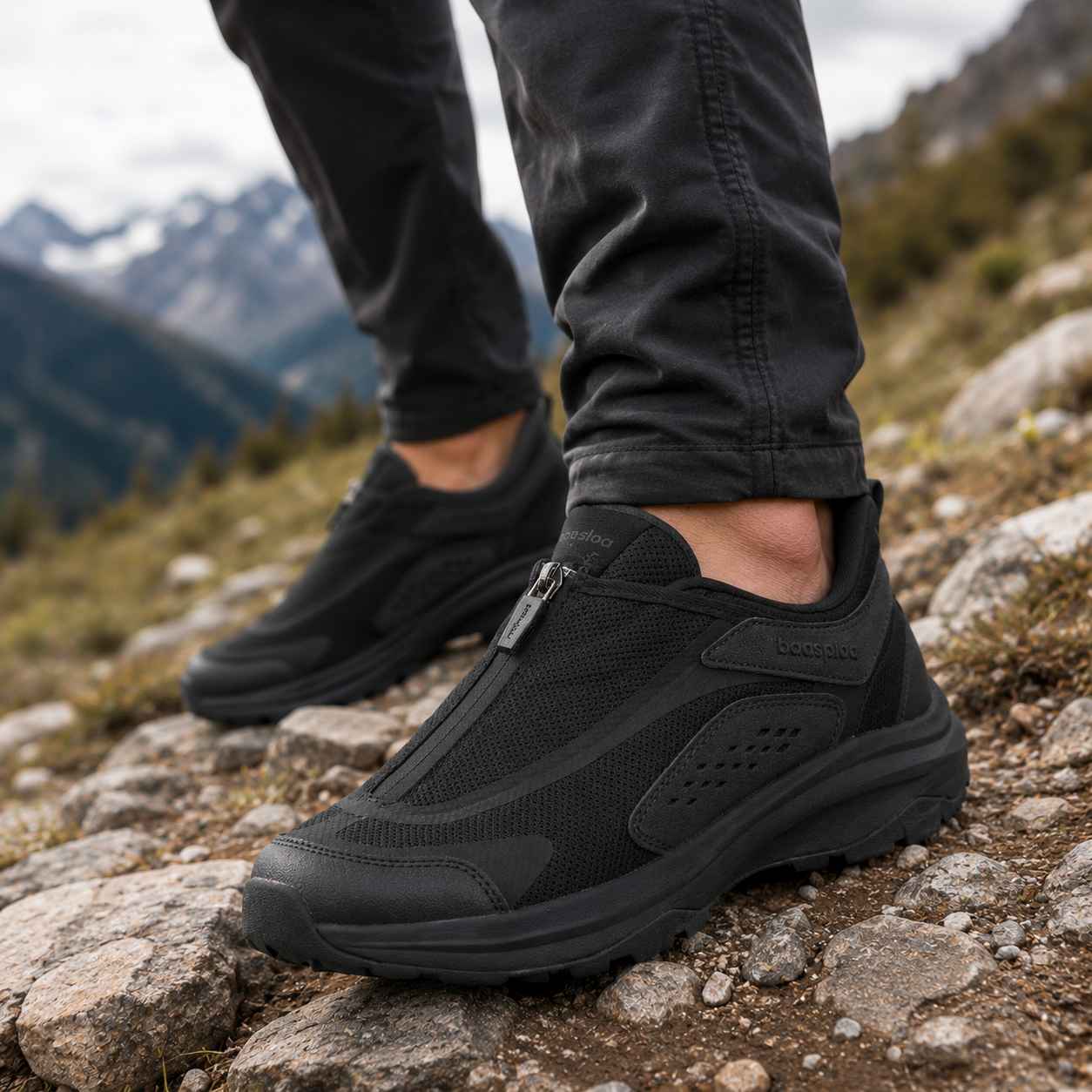 Outdoor Adventure And Travel - Męskie buty trekkingowe Baasploa z bocznym