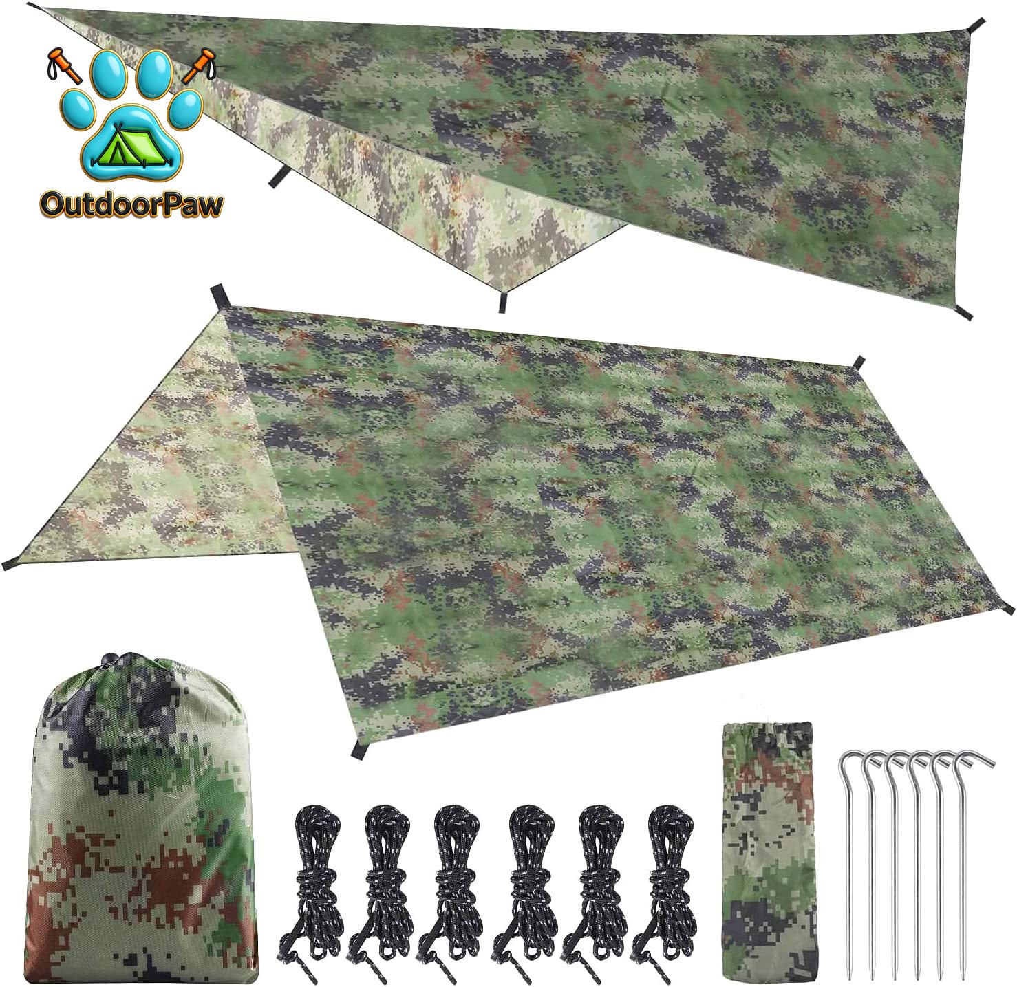 Hammock Rain Tarp - Plandeka na hamak, namiot, tarp 3x3M,