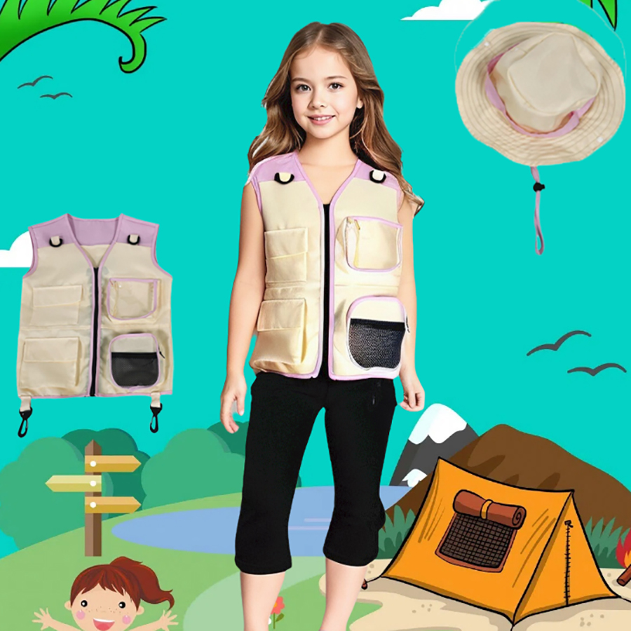 Children Explorer Vest Hat Sui – Outdoor Adventure Kids Party recenzja i cena