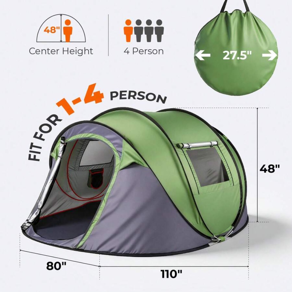 Namiot kempingowy dla 4 osób,  – Outdoor Adventure Tent recenzja i cena