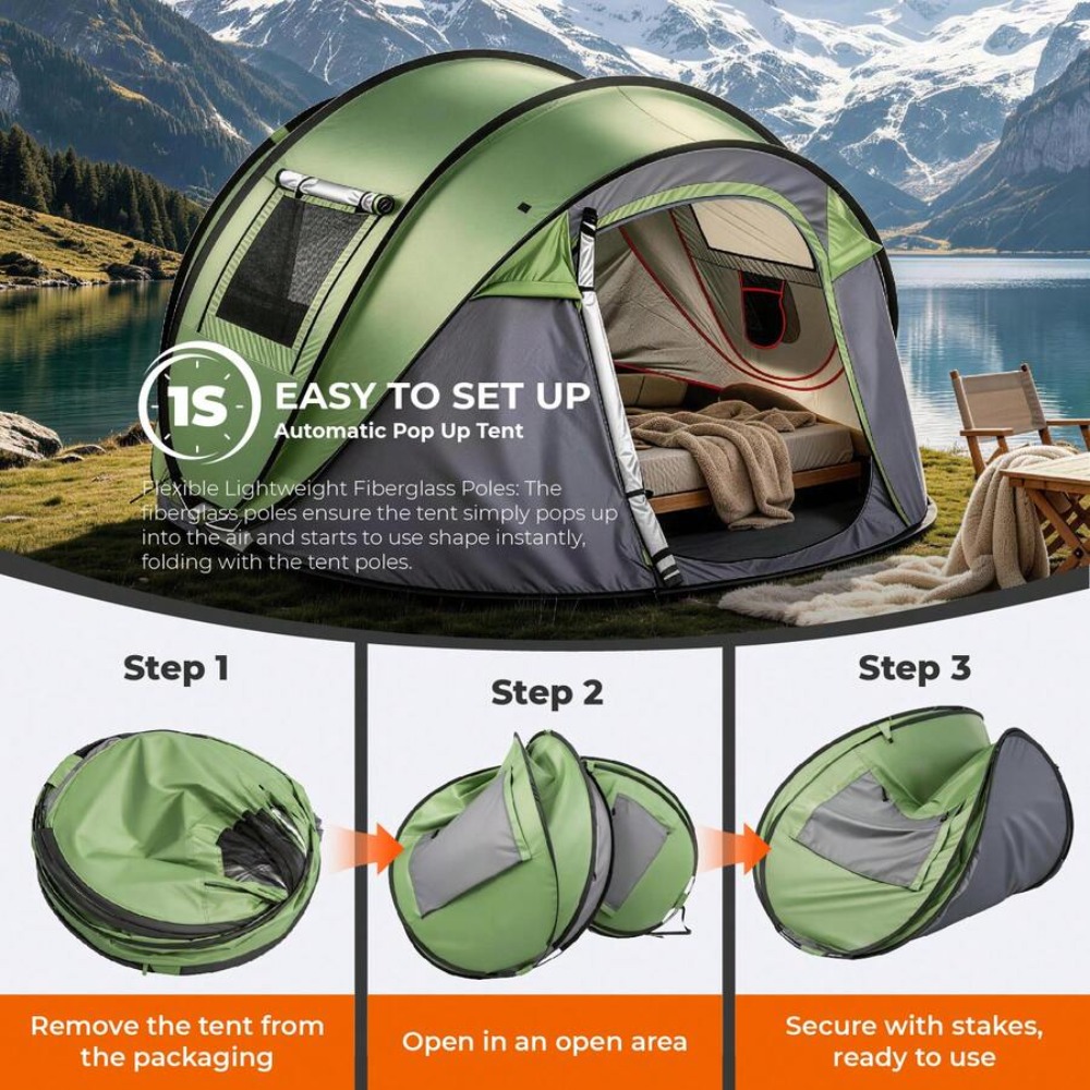 Namiot kempingowy dla 4 osób,  – Outdoor Adventure Tent recenzja i cena